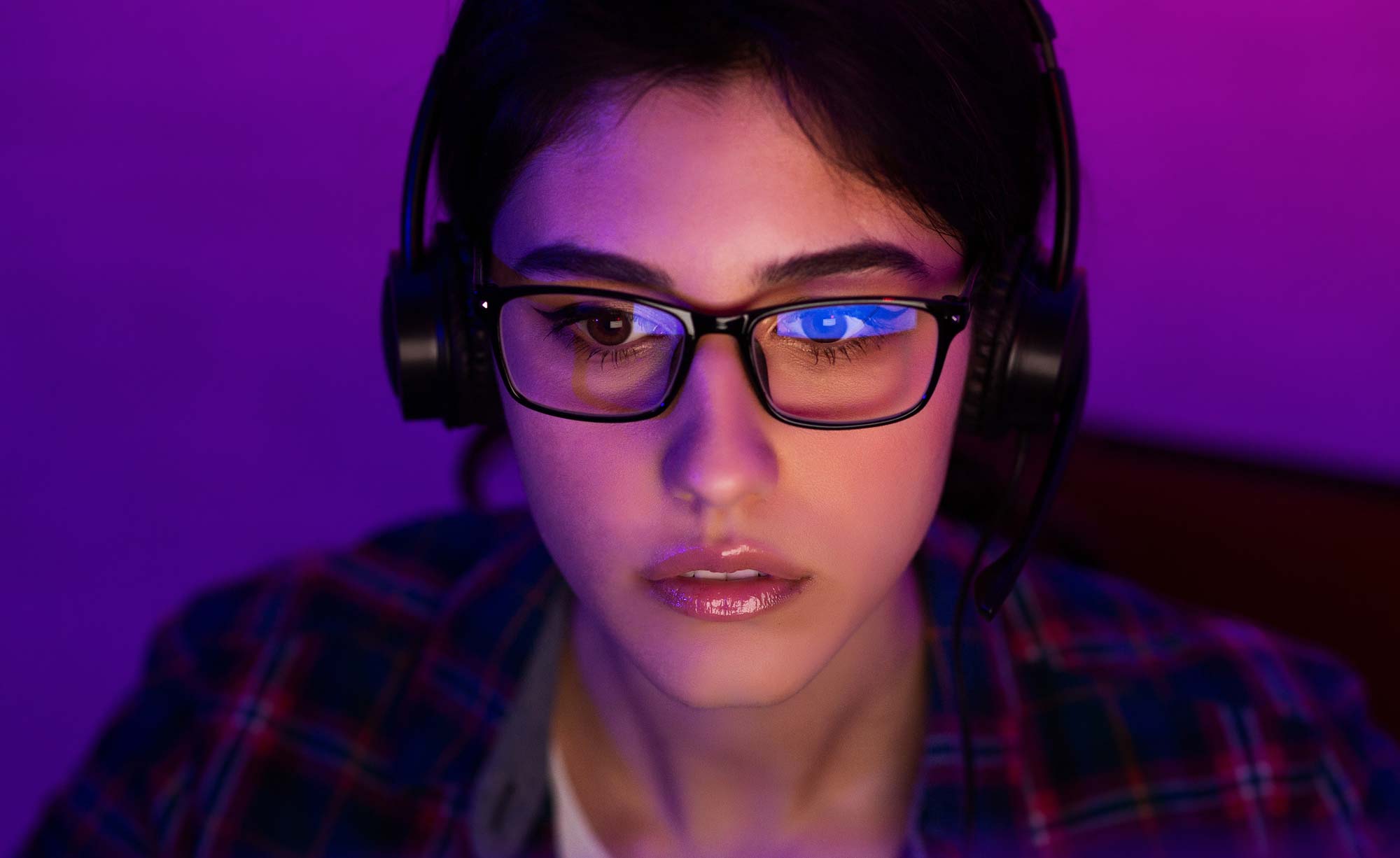 woman working on computer in cybersecurity