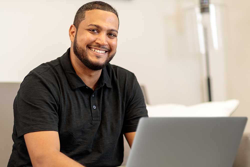 student registering for NJIT courses